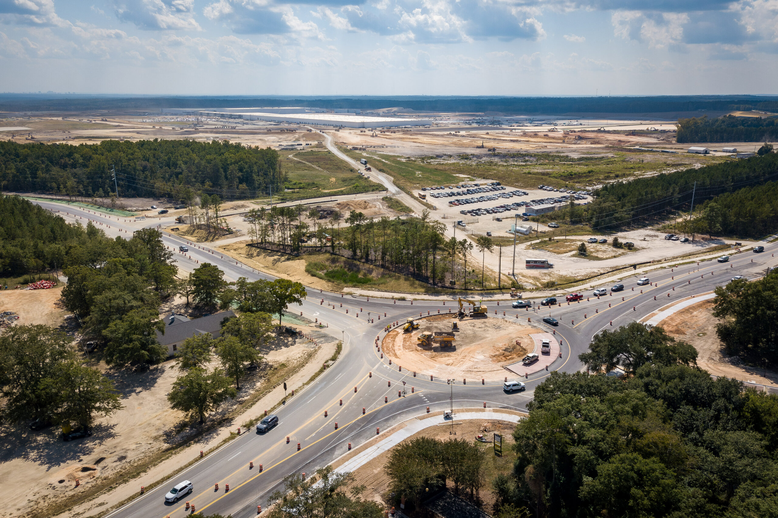 Roundabout on Blythewood Road